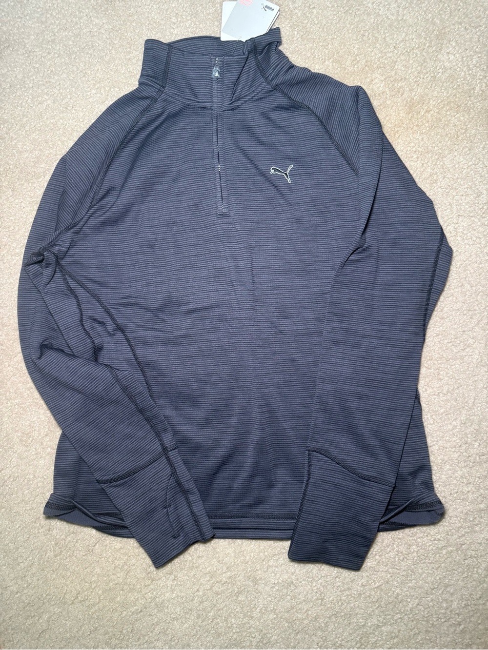Puma Black and Gray Golf Jacket with Tags